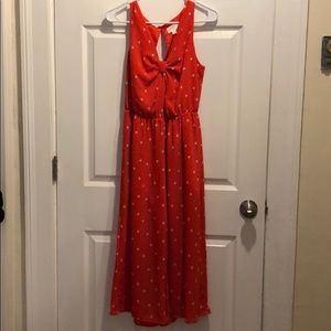 Everly red polkadot jumpsuit